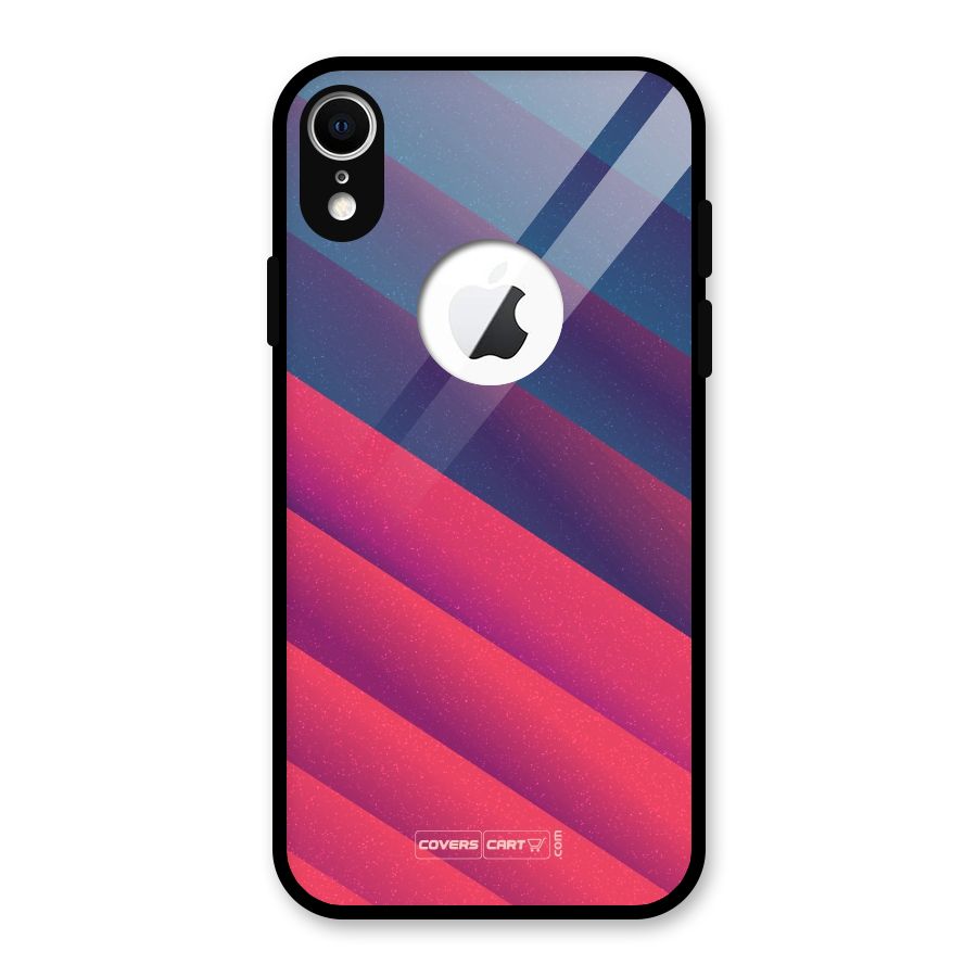 Vibrant Shades Glass Back Case for iPhone XR Logo Cut