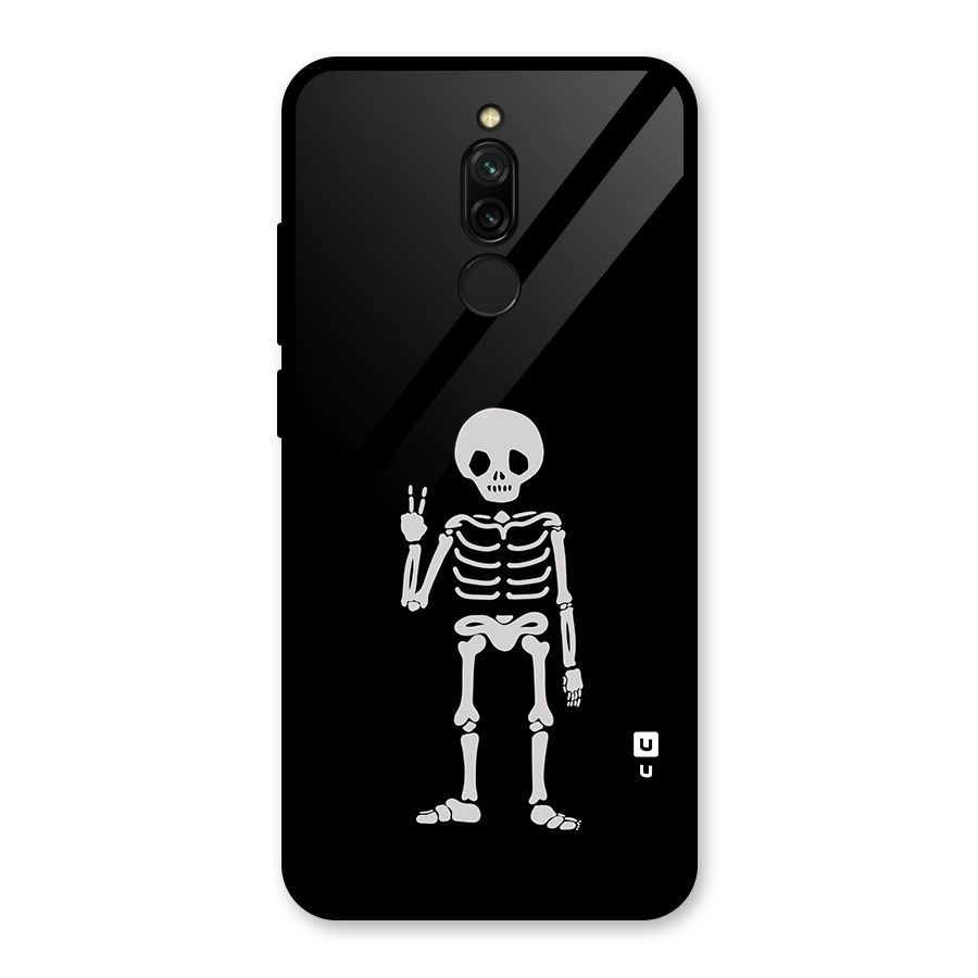 Victory Skeleton Spooky Glass Back Case for Redmi 8