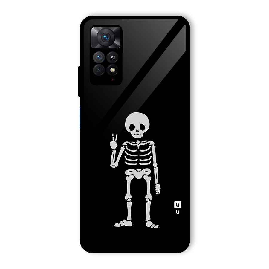 Victory Skeleton Spooky Glass Back Case for Redmi Note 11 Pro Plus 5G