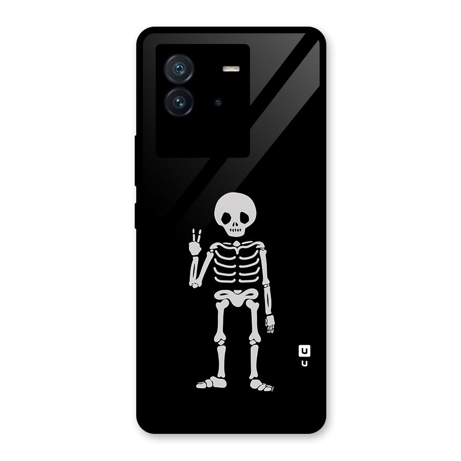 Victory Skeleton Spooky Glass Back Case for Vivo iQOO Neo 6 5G