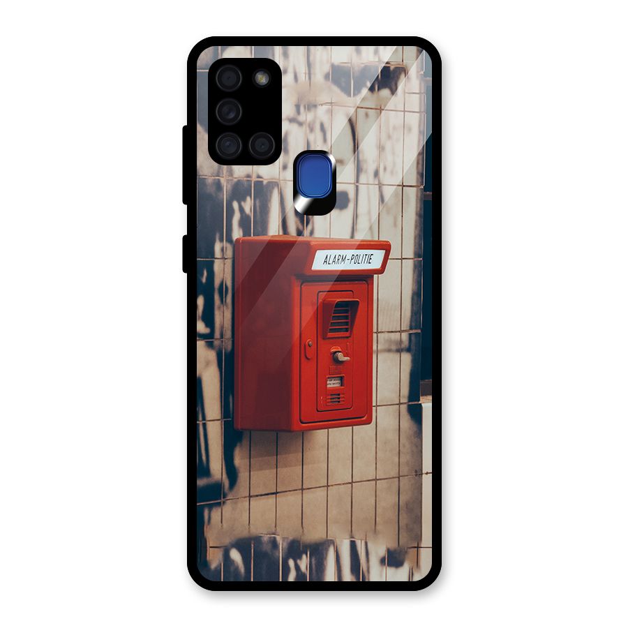 Vintage Alarm Glass Back Case for Galaxy A21s