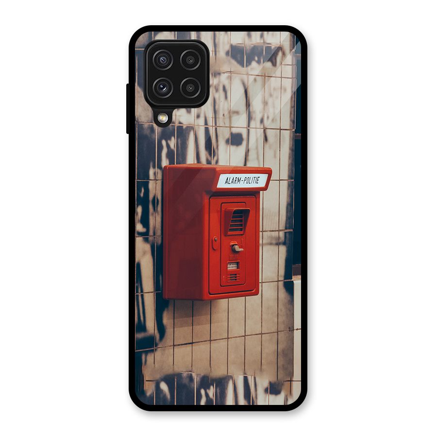 Vintage Alarm Glass Back Case for Galaxy A22 4G
