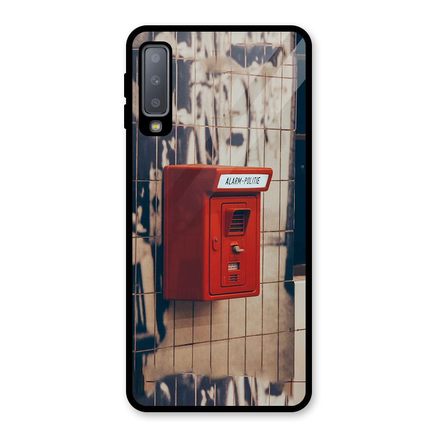 Vintage Alarm Glass Back Case for Galaxy A7 (2018)