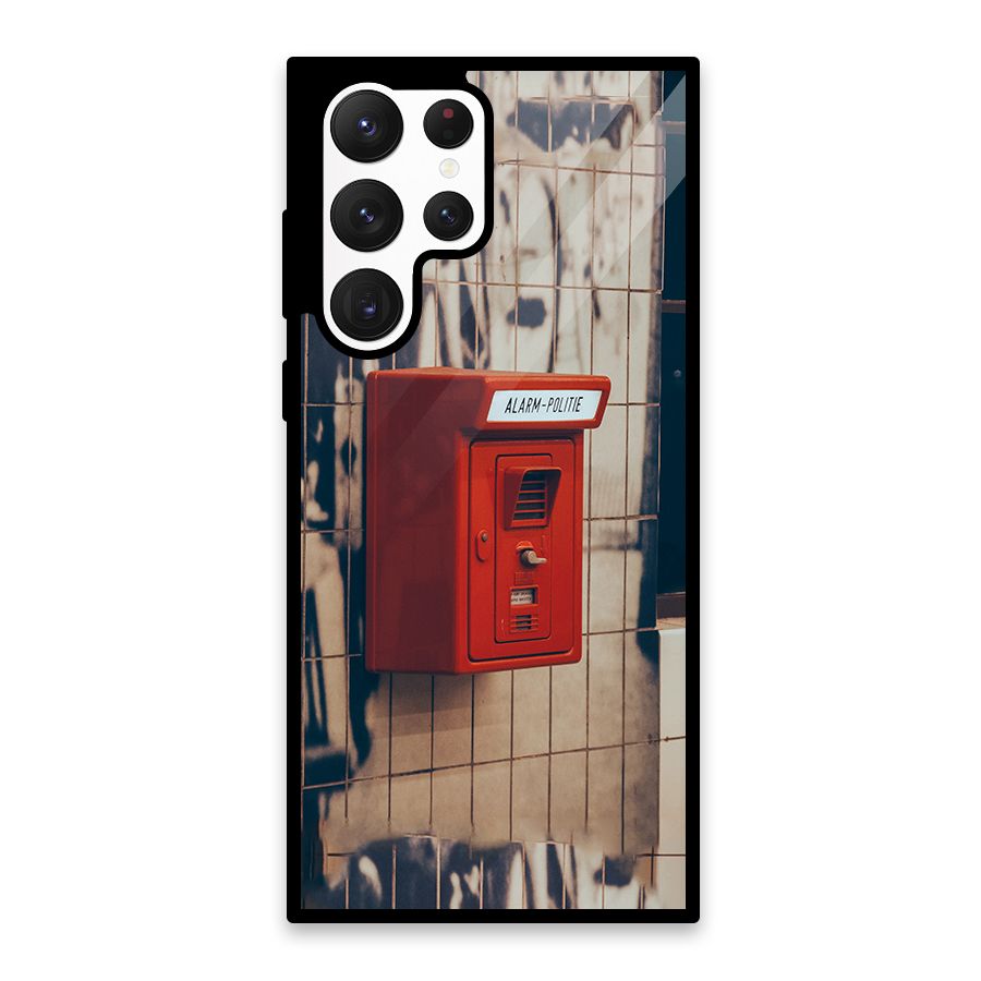 Vintage Alarm Glass Back Case for Galaxy S22 Ultra 5G