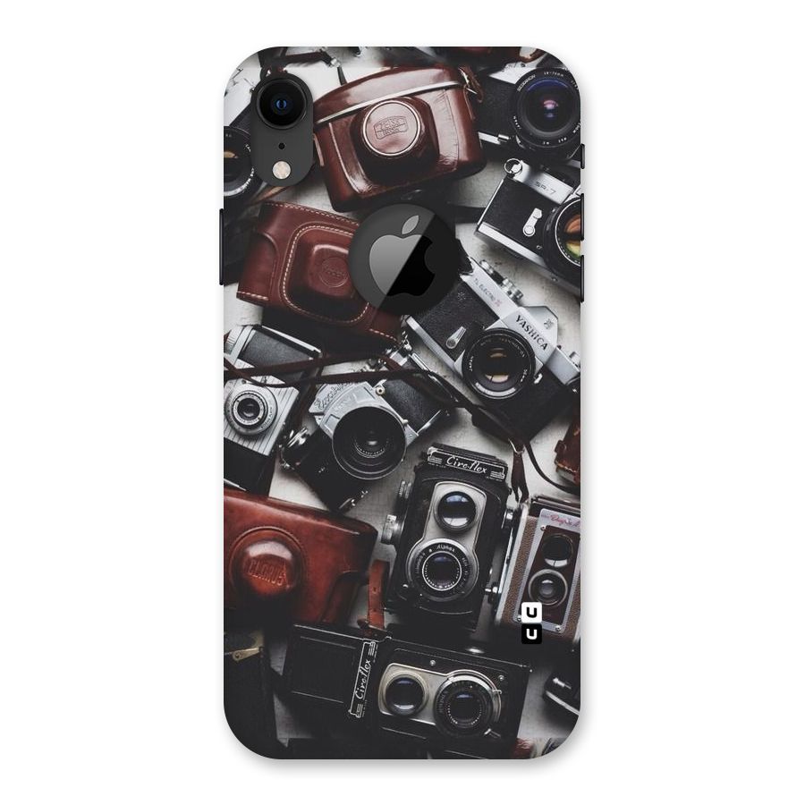Vintage Beauty Shutter Back Case for iPhone XR Logo Cut