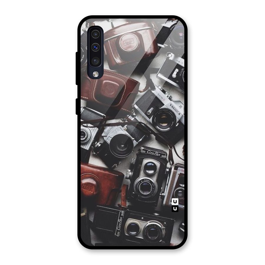 Vintage Beauty Shutter Glass Back Case for Galaxy A50
