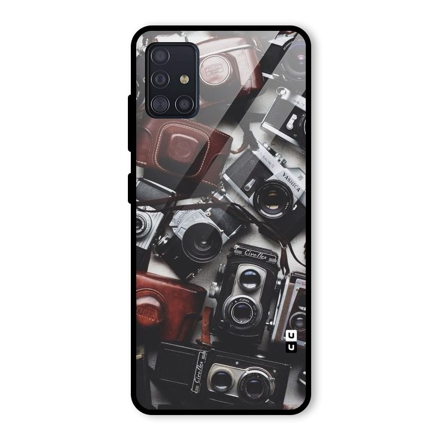 Vintage Beauty Shutter Glass Back Case for Galaxy A51
