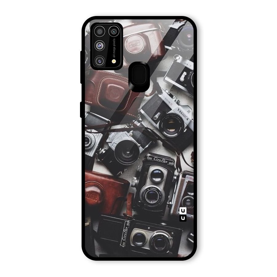 Vintage Beauty Shutter Glass Back Case for Galaxy F41
