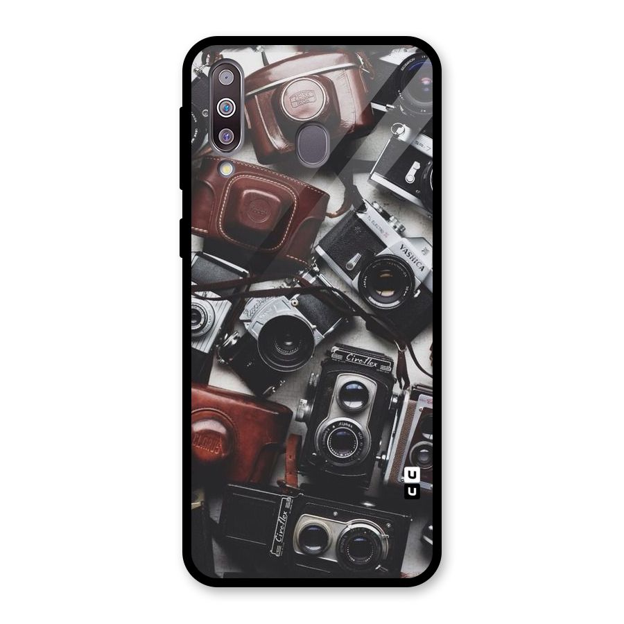 Vintage Beauty Shutter Glass Back Case for Galaxy M30