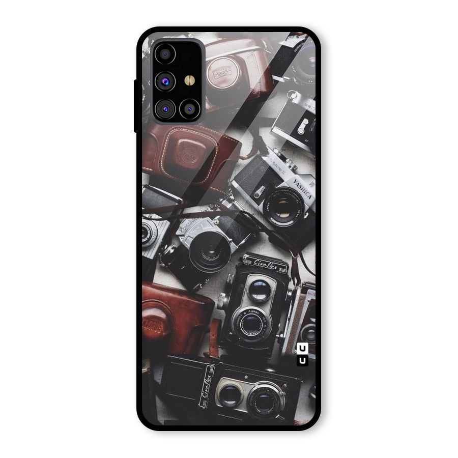 Vintage Beauty Shutter Glass Back Case for Galaxy M31s