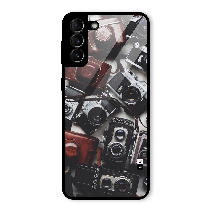 Vintage Beauty Shutter Glass Back Case for Galaxy S21 Plus