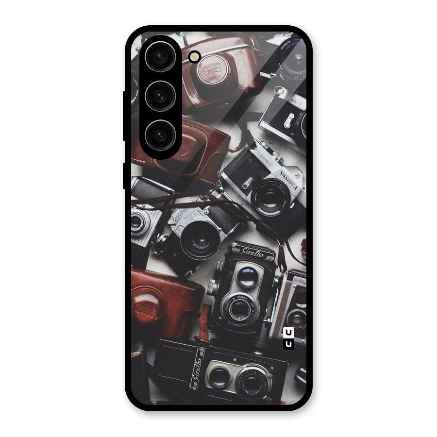 Vintage Beauty Shutter Glass Back Case for Galaxy S23 Plus