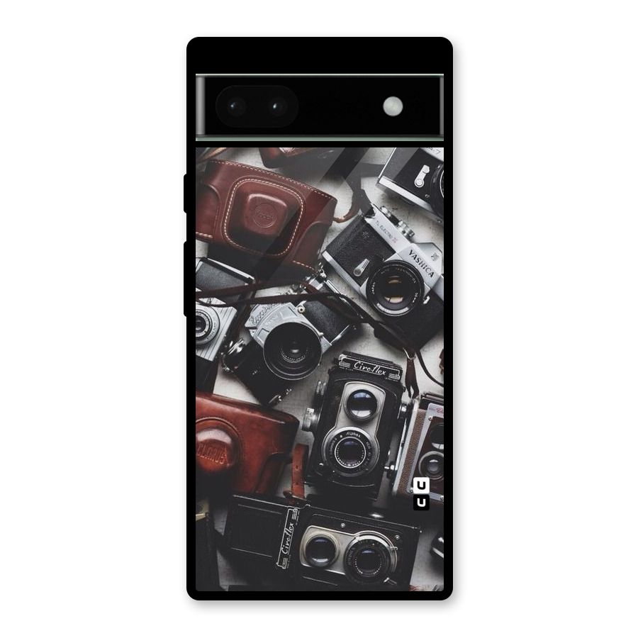 Vintage Beauty Shutter Glass Back Case for Google Pixel 6a