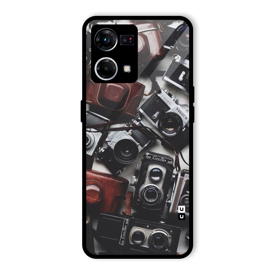 Vintage Beauty Shutter Glass Back Case for Oppo F21s Pro 4G