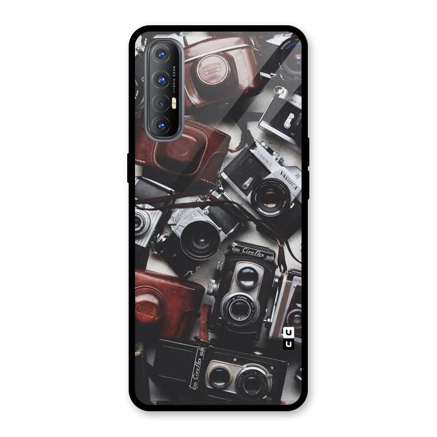 Vintage Beauty Shutter Glass Back Case for Oppo Reno3 Pro