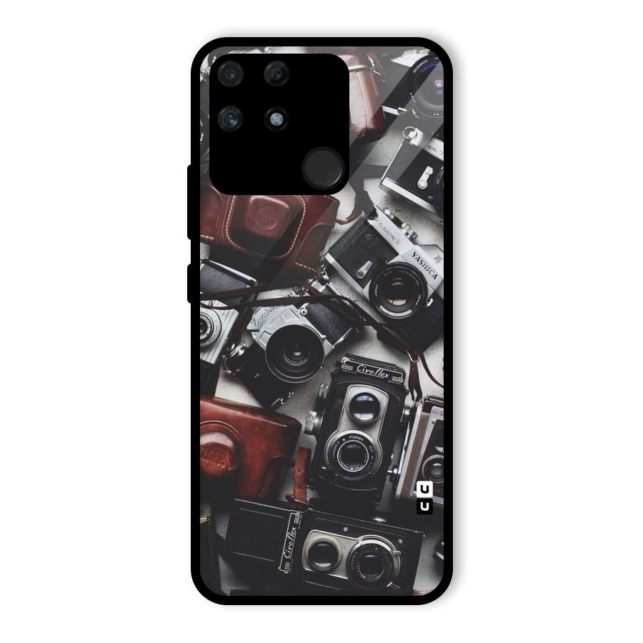 Vintage Beauty Shutter Glass Back Case for Realme Narzo 50A