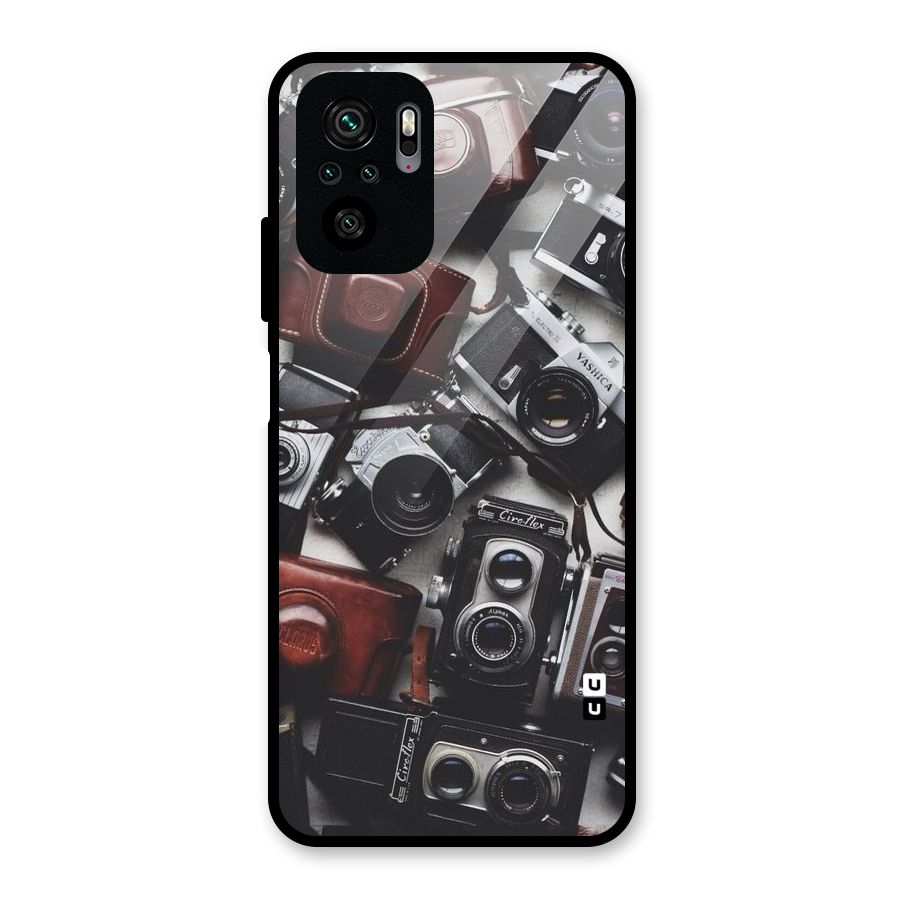 Vintage Beauty Shutter Glass Back Case for Redmi Note 10S