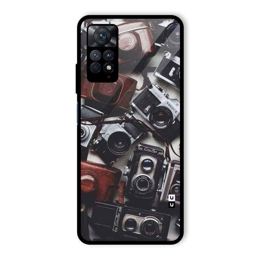 Vintage Beauty Shutter Glass Back Case for Redmi Note 11 Pro