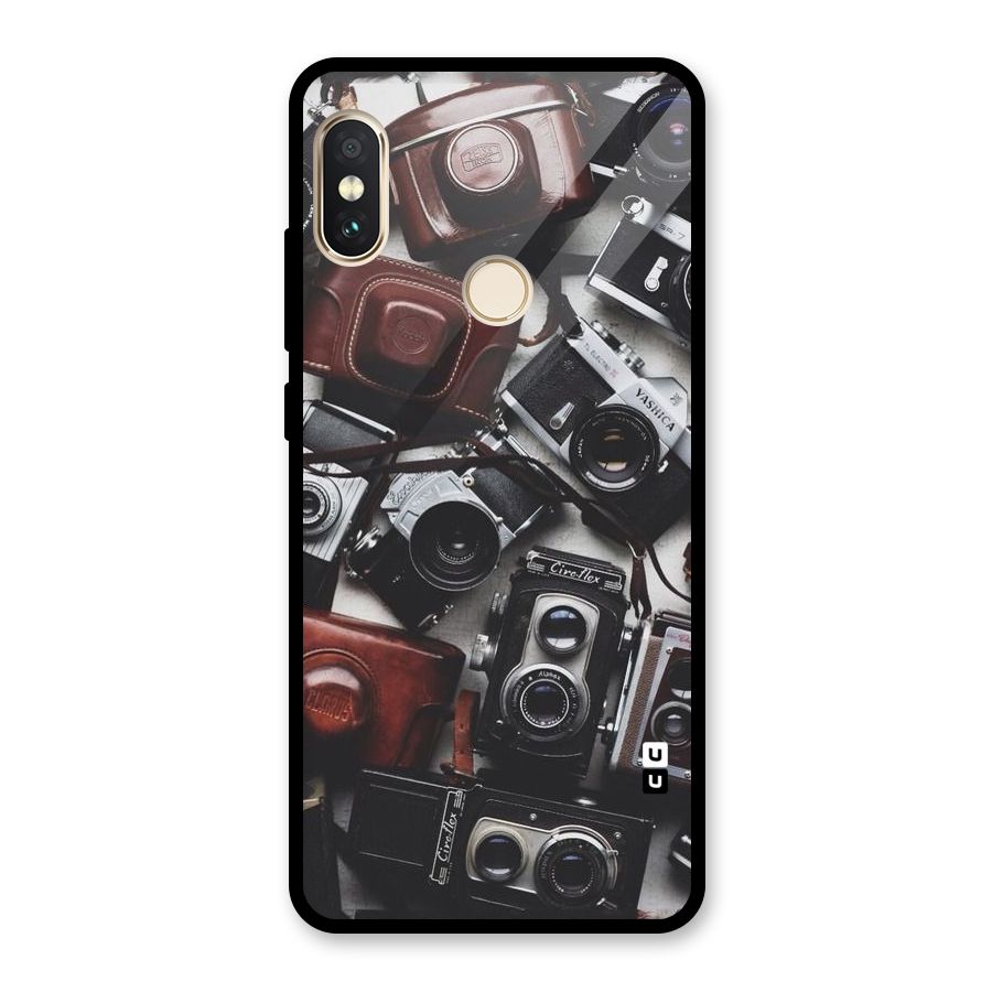 Vintage Beauty Shutter Glass Back Case for Redmi Note 5 Pro