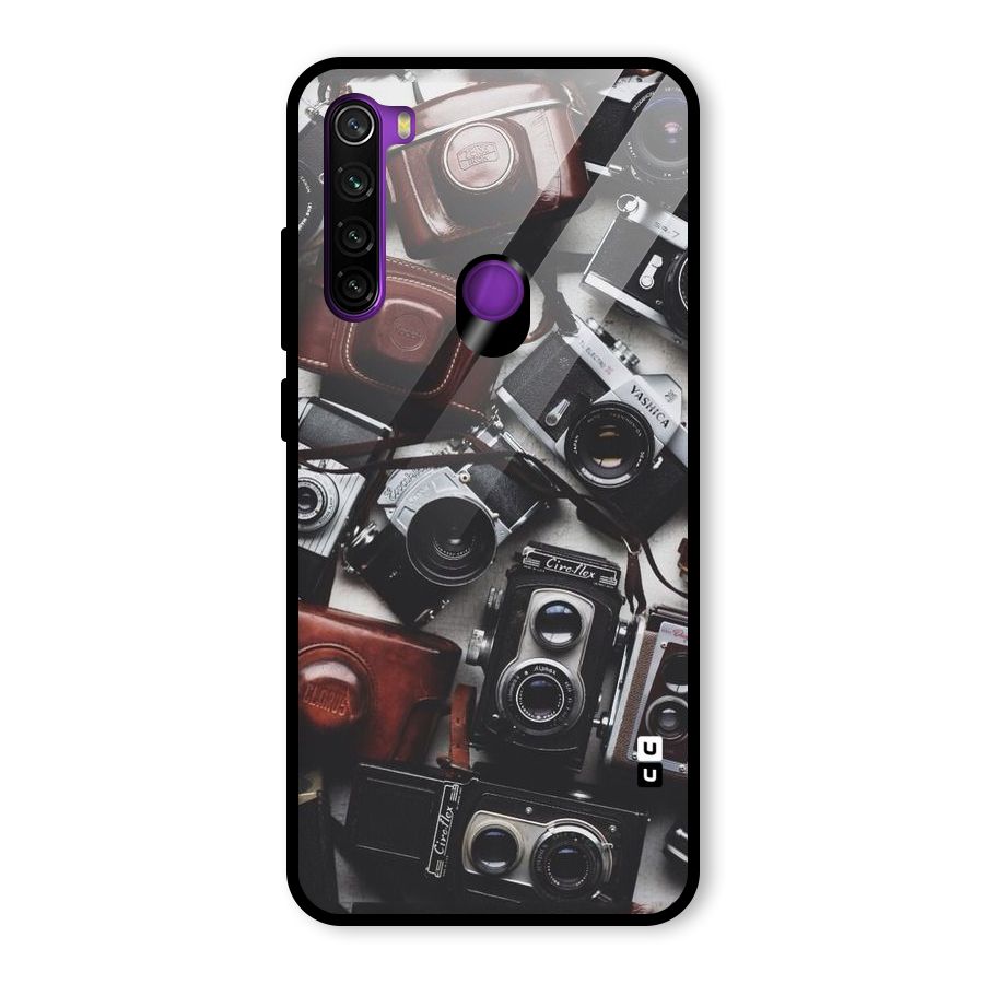 Vintage Beauty Shutter Glass Back Case for Redmi Note 8