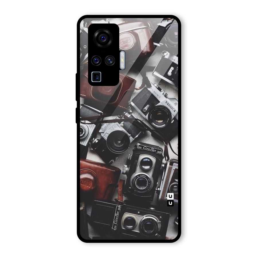 Vintage Beauty Shutter Glass Back Case for Vivo X50 Pro