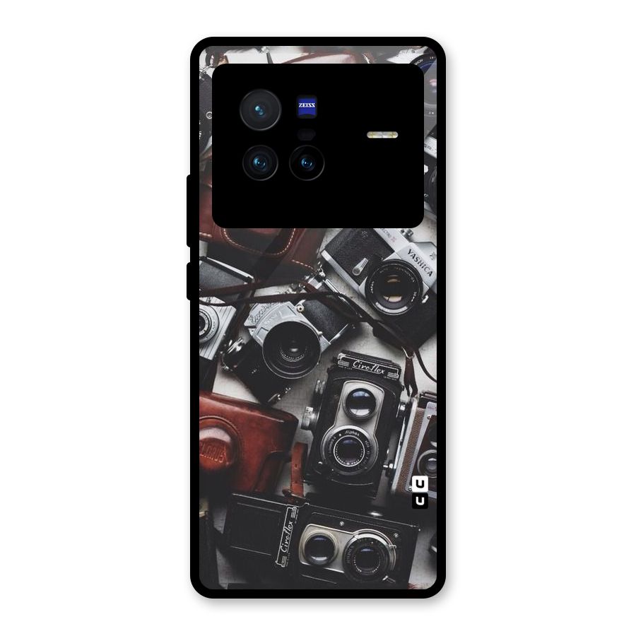 Vintage Beauty Shutter Glass Back Case for Vivo X80