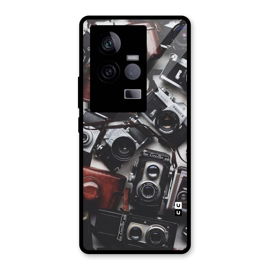 Vintage Beauty Shutter Glass Back Case for Vivo iQOO 11 5G