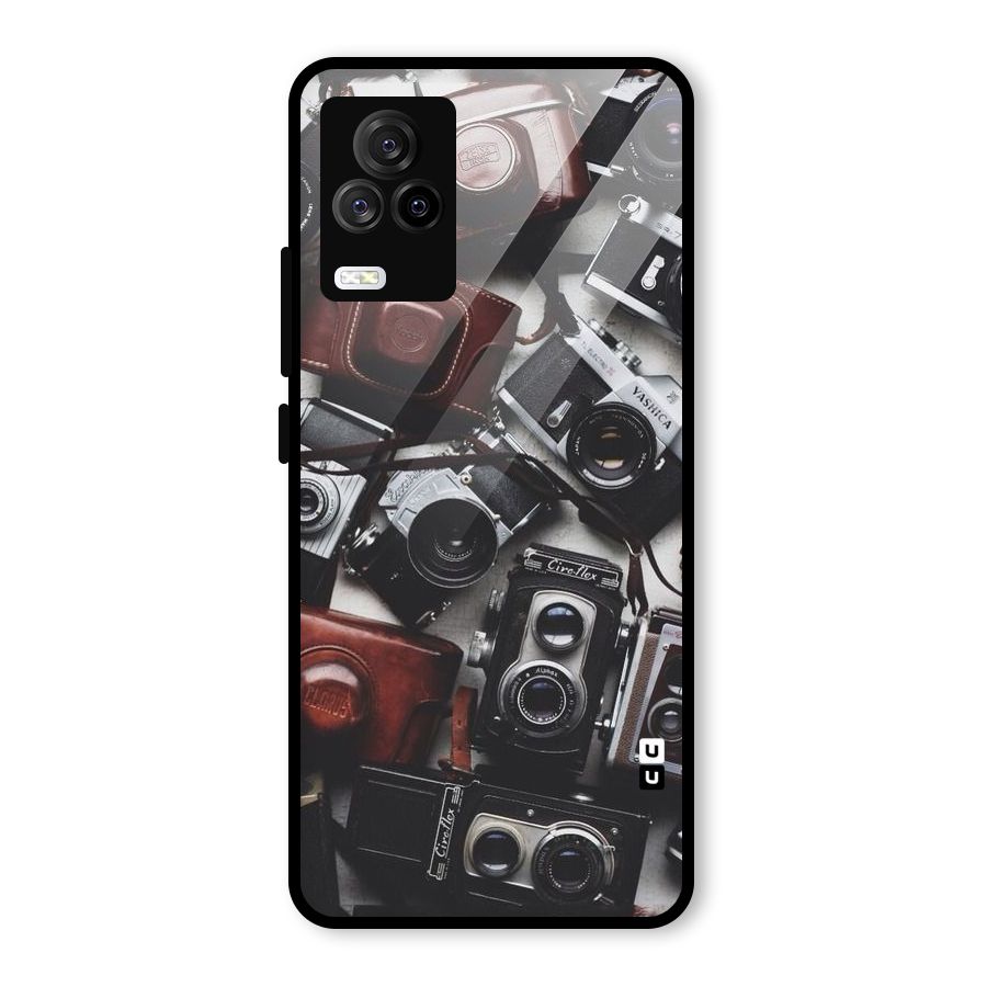 Vintage Beauty Shutter Glass Back Case for Vivo iQOO 7 Legend 5G