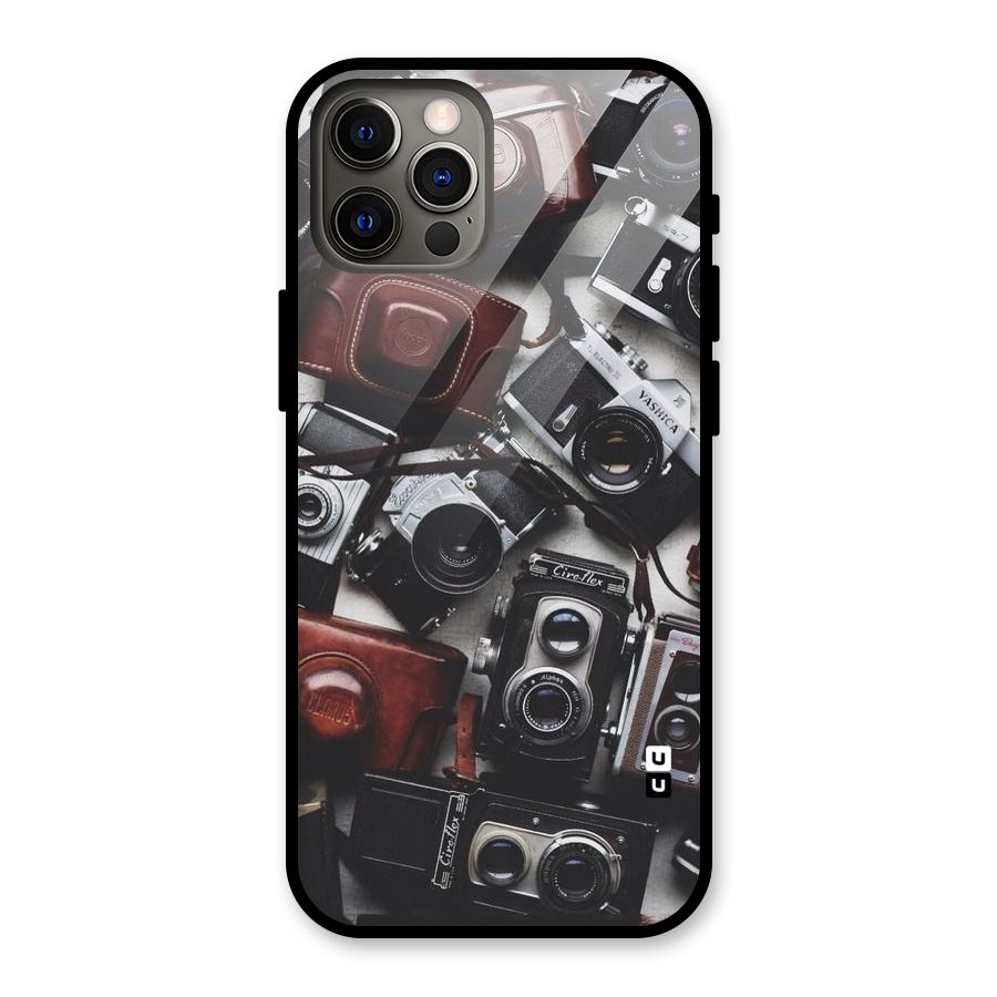 Vintage Beauty Shutter Glass Back Case for iPhone 12 Pro