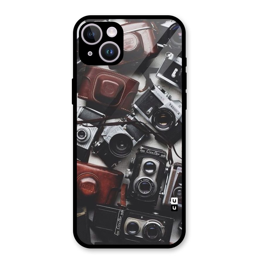 Vintage Beauty Shutter Glass Back Case for iPhone 14 Plus