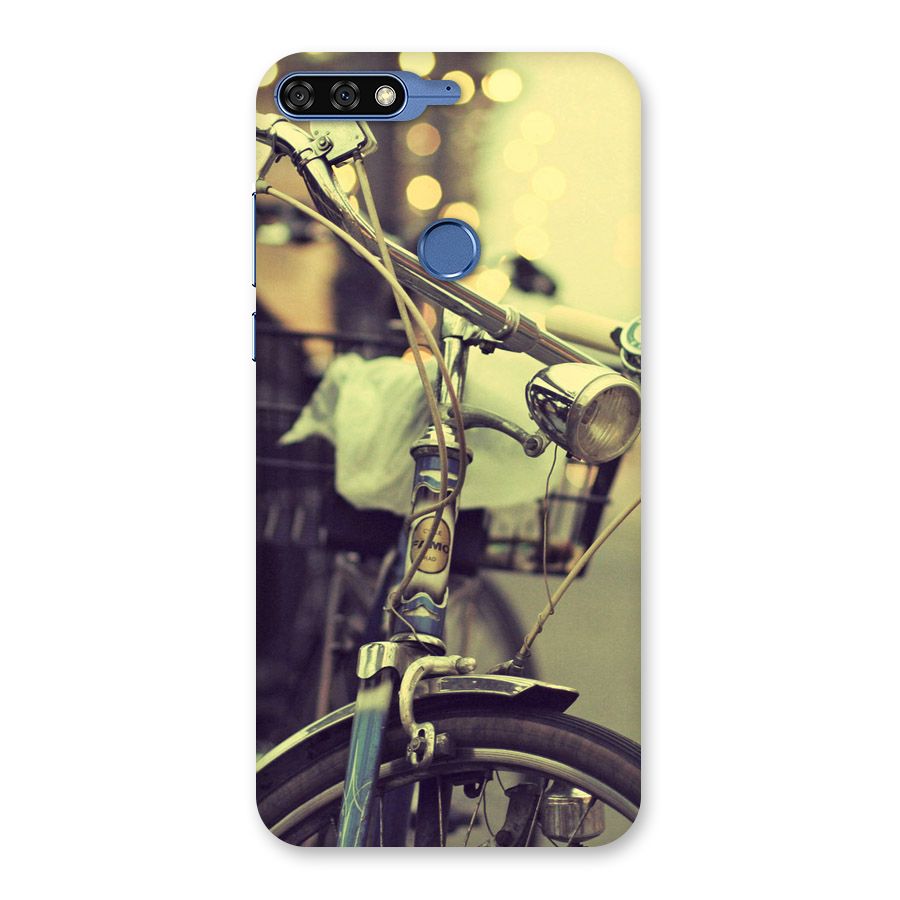 Vintage Bicycle Back Case for Honor 7C