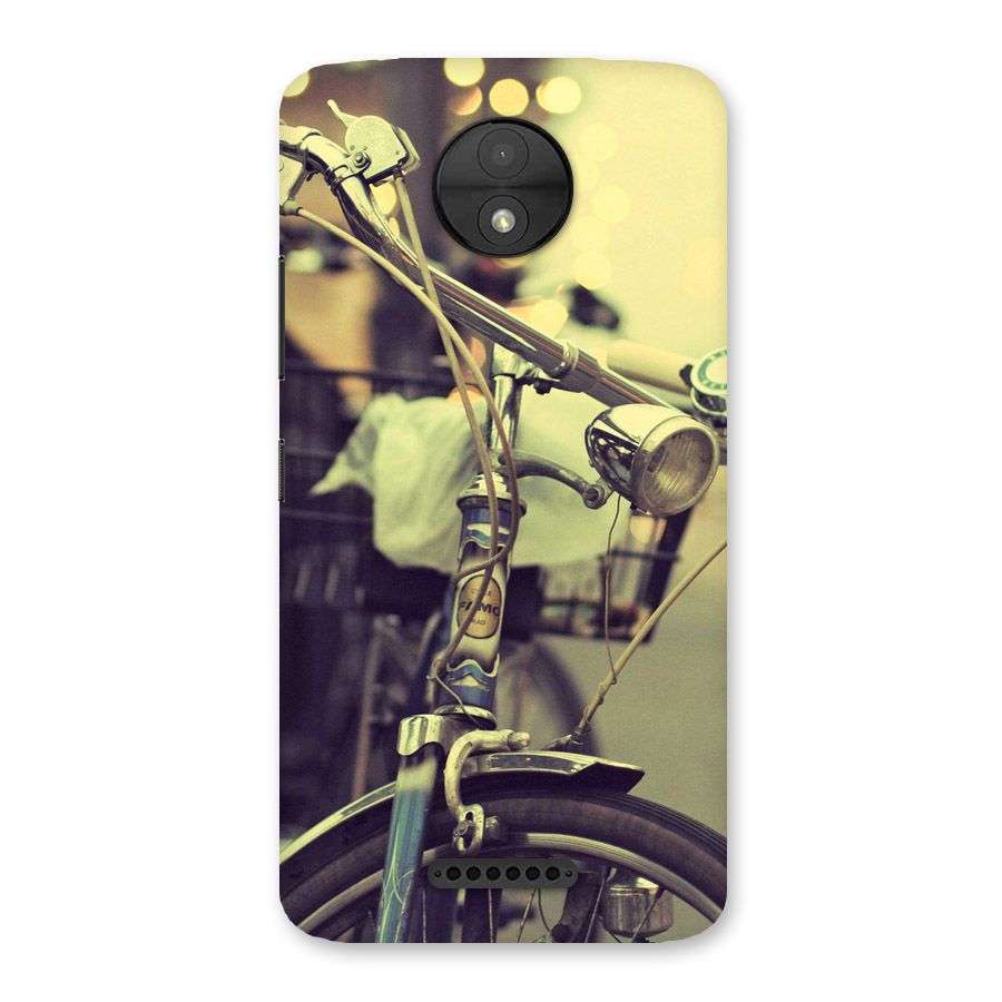 Vintage Bicycle Back Case for Moto C