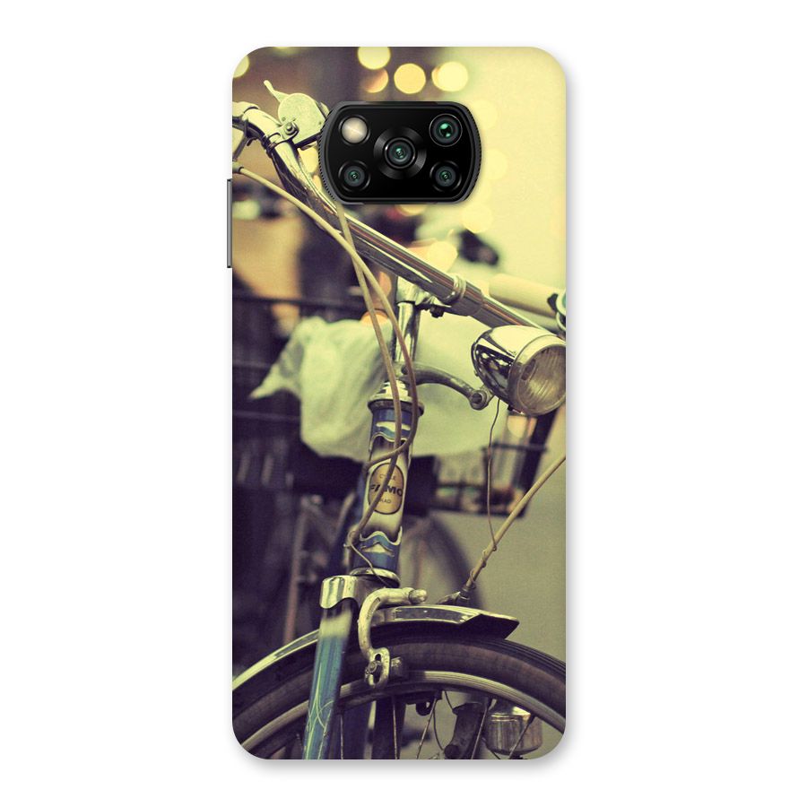 Vintage Bicycle Back Case for Poco X3