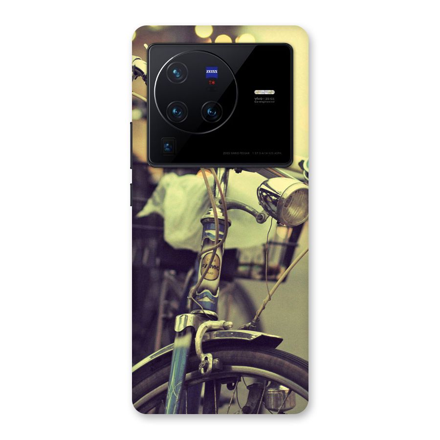 Vintage Bicycle Back Case for Vivo X80 Pro