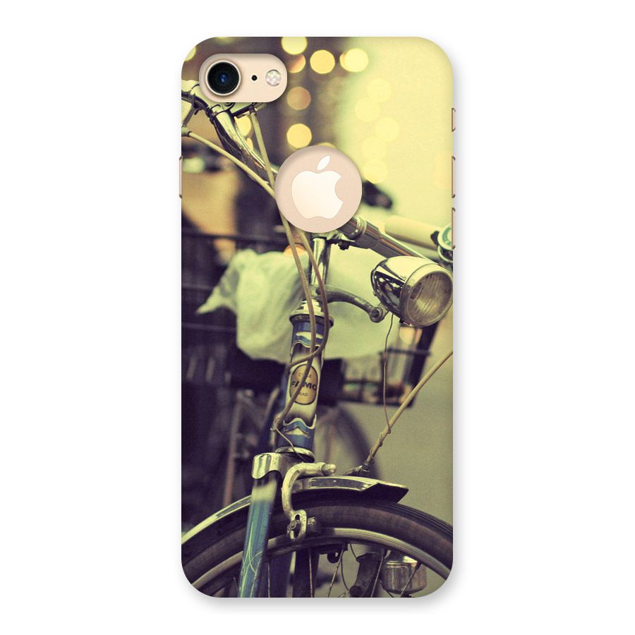 Vintage Bicycle Back Case for iPhone 7 Logo Cut