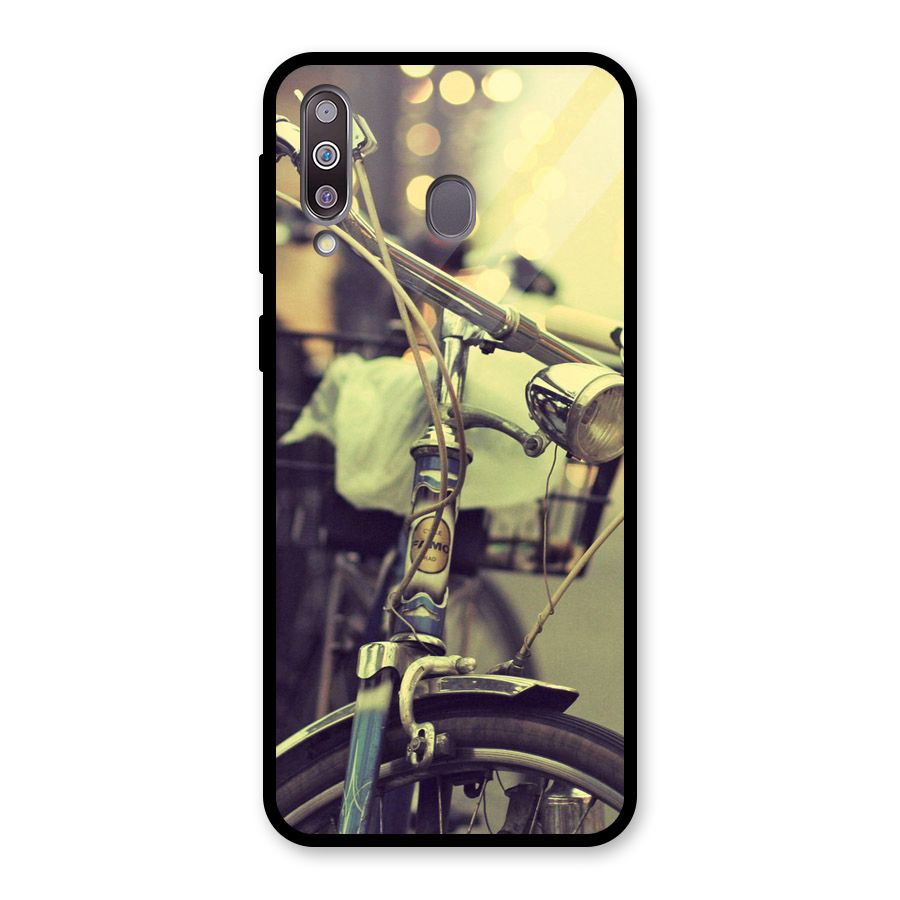 Vintage Bicycle Glass Back Case for Galaxy M30