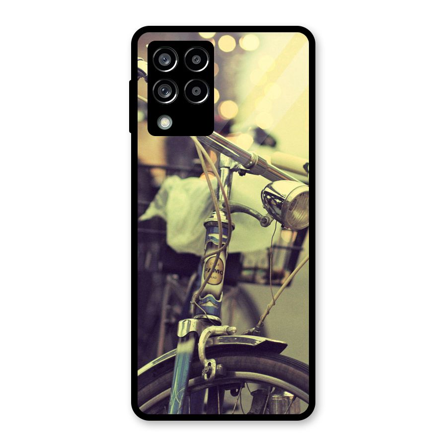 Vintage Bicycle Glass Back Case for Galaxy M53 5G