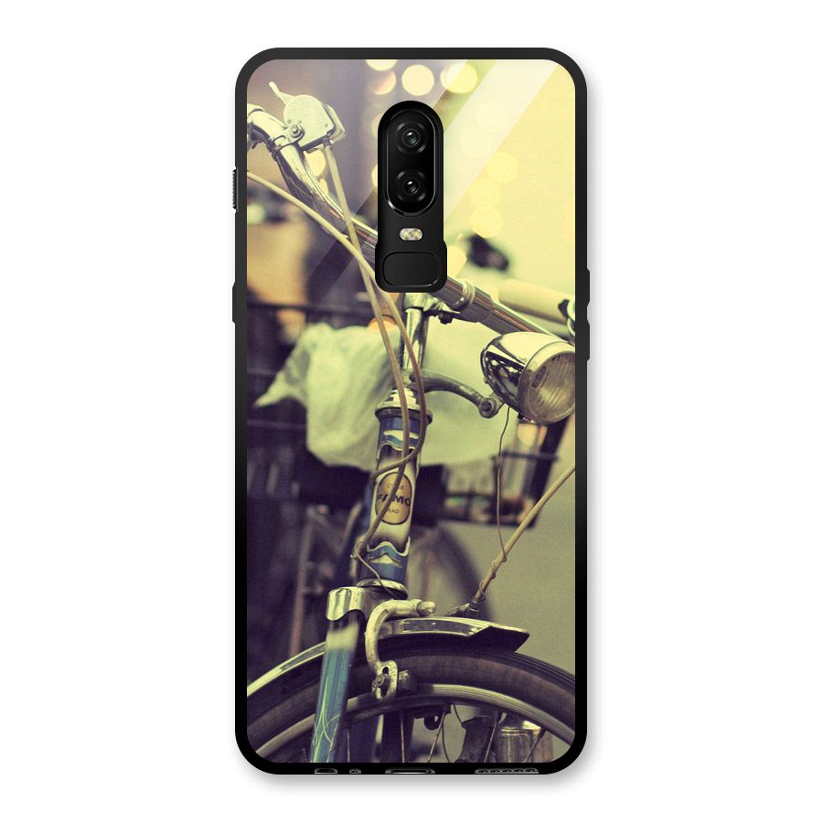 Vintage Bicycle Glass Back Case for OnePlus 6