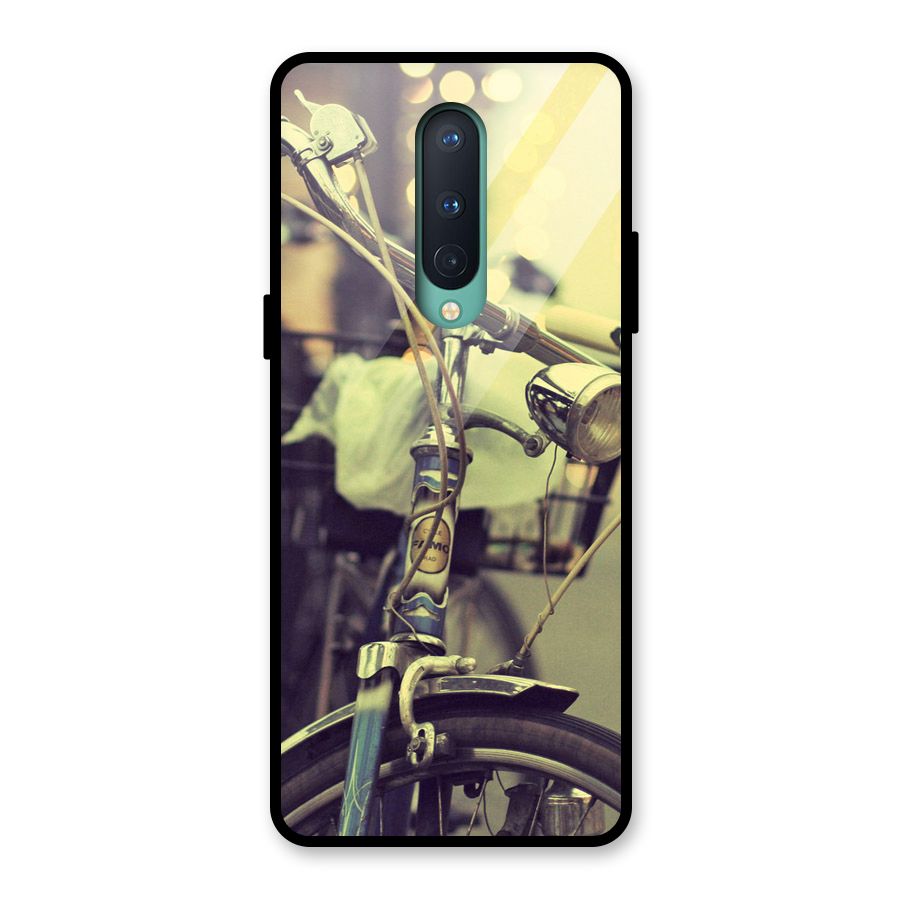 Vintage Bicycle Glass Back Case for OnePlus 8