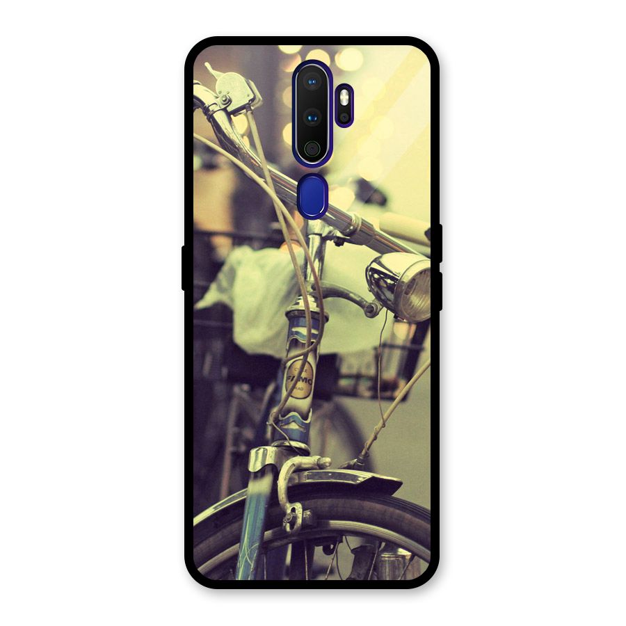 Vintage Bicycle Glass Back Case for Oppo A9 (2020)