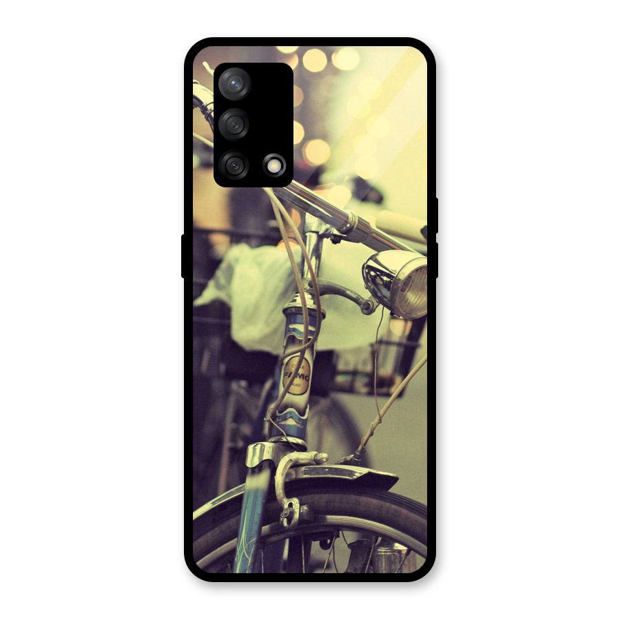 Vintage Bicycle Glass Back Case for Oppo F19s