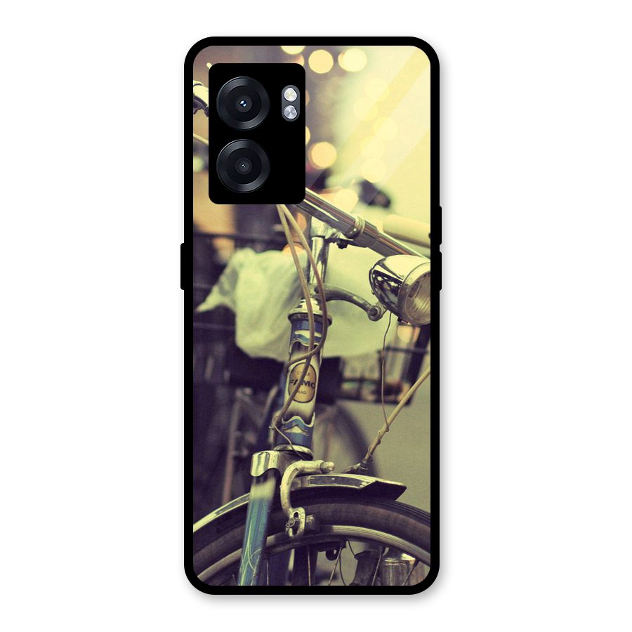 Vintage Bicycle Glass Back Case for Oppo K10 (5G)