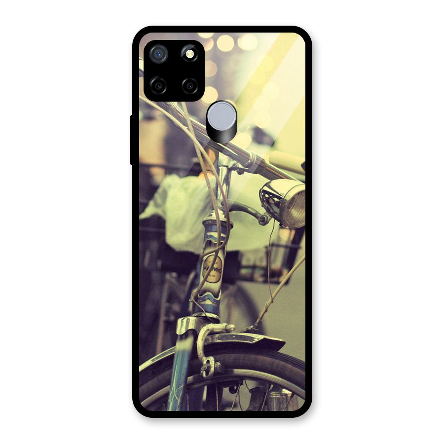 Vintage Bicycle Glass Back Case for Realme C15