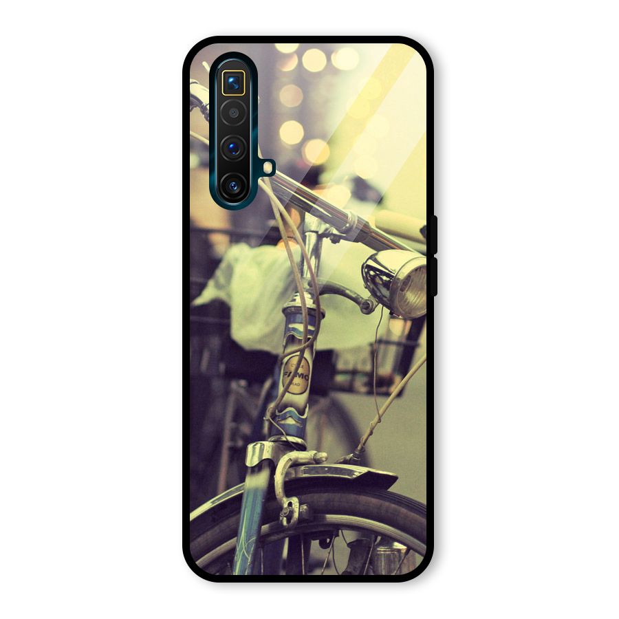 Vintage Bicycle Glass Back Case for Realme X3