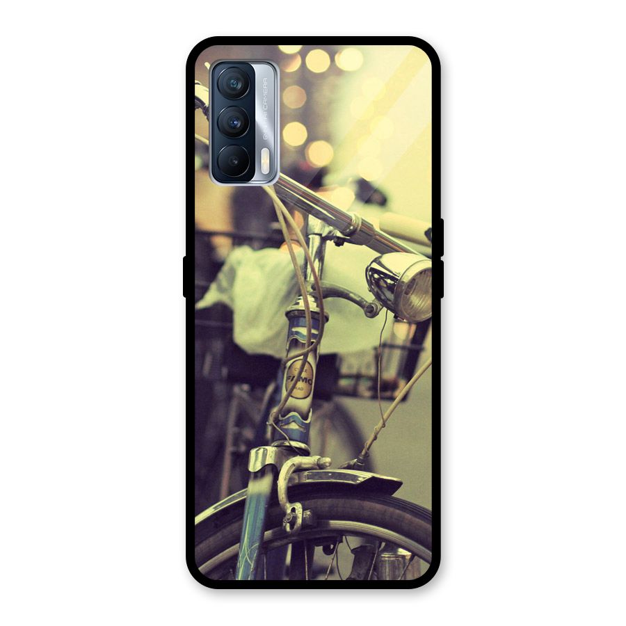 Vintage Bicycle Glass Back Case for Realme X7
