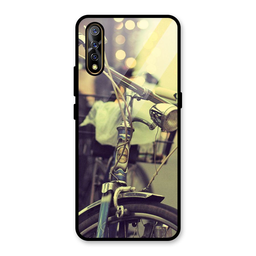 Vintage Bicycle Glass Back Case for Vivo S1