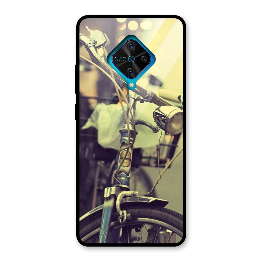 Vintage Bicycle Glass Back Case for Vivo S1 Pro