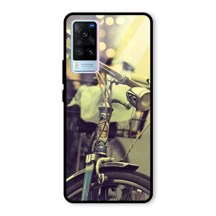 Vintage Bicycle Glass Back Case for Vivo X60