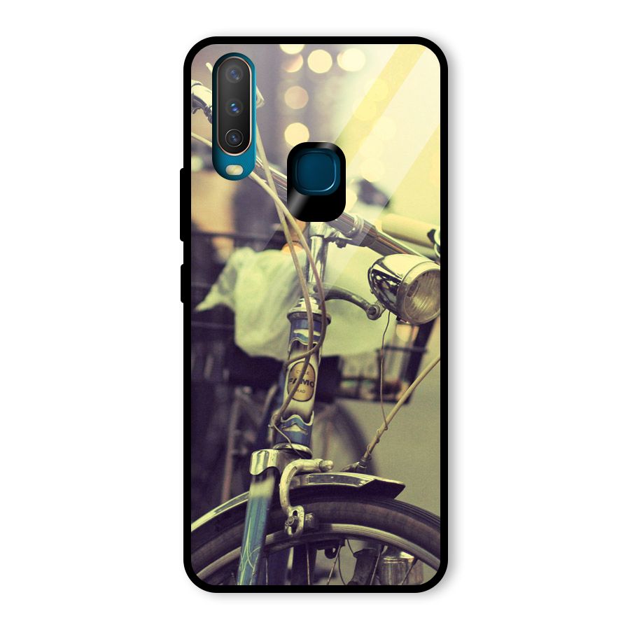 Vintage Bicycle Glass Back Case for Vivo Y15