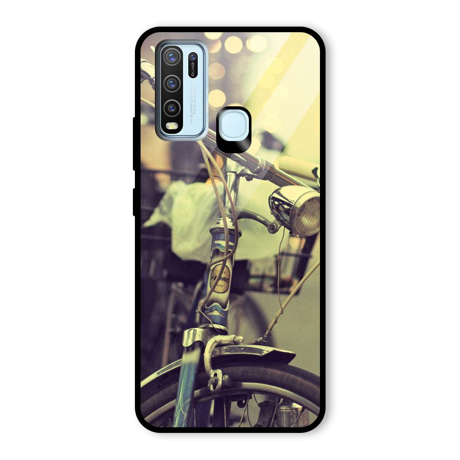 Vintage Bicycle Glass Back Case for Vivo Y50